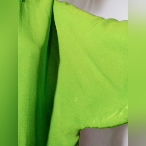 NWT Zara Chartreuse L/S Dolman Button Up Blouse - Picture 3 of 6